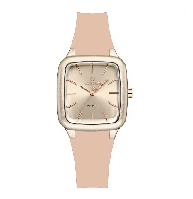 Montre mode pour femmes en silicone rosegold / Naviforce